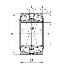圓錐滾子軸承 32032-X-N11CA, 根據(jù) DIN ISO 355 / DIN 720 標(biāo)準(zhǔn)的主要尺寸，可分離，X型成對(duì)布置，有軸向內(nèi)部游隙